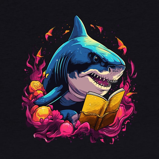 Shark Reads Book by JH Mart